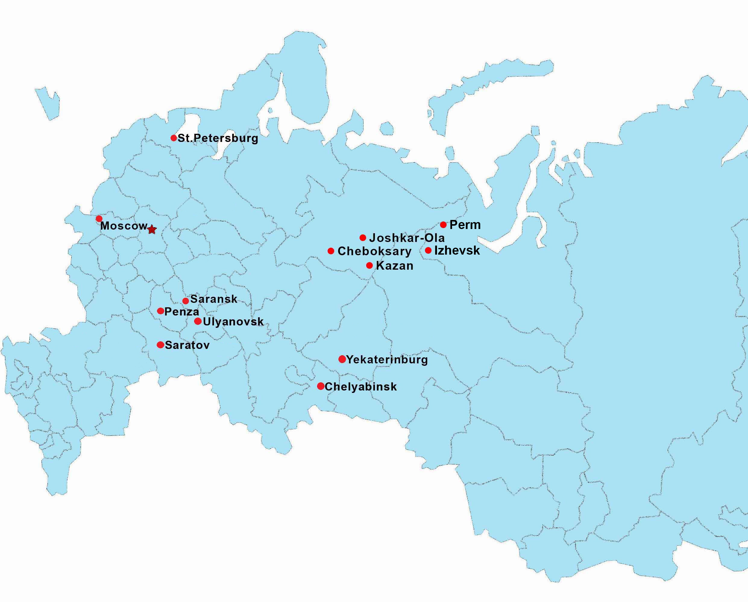 Карта регионов России